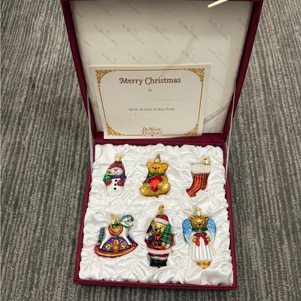Vintage Glass Christmas Ornament Set - Festive Multi-Color
